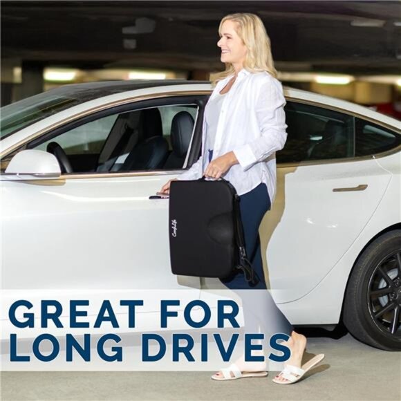 Car Seat Cushion Wedge for Driving Back Pain Sciatica Relief Office Truck Chair - Picture 5 of 7